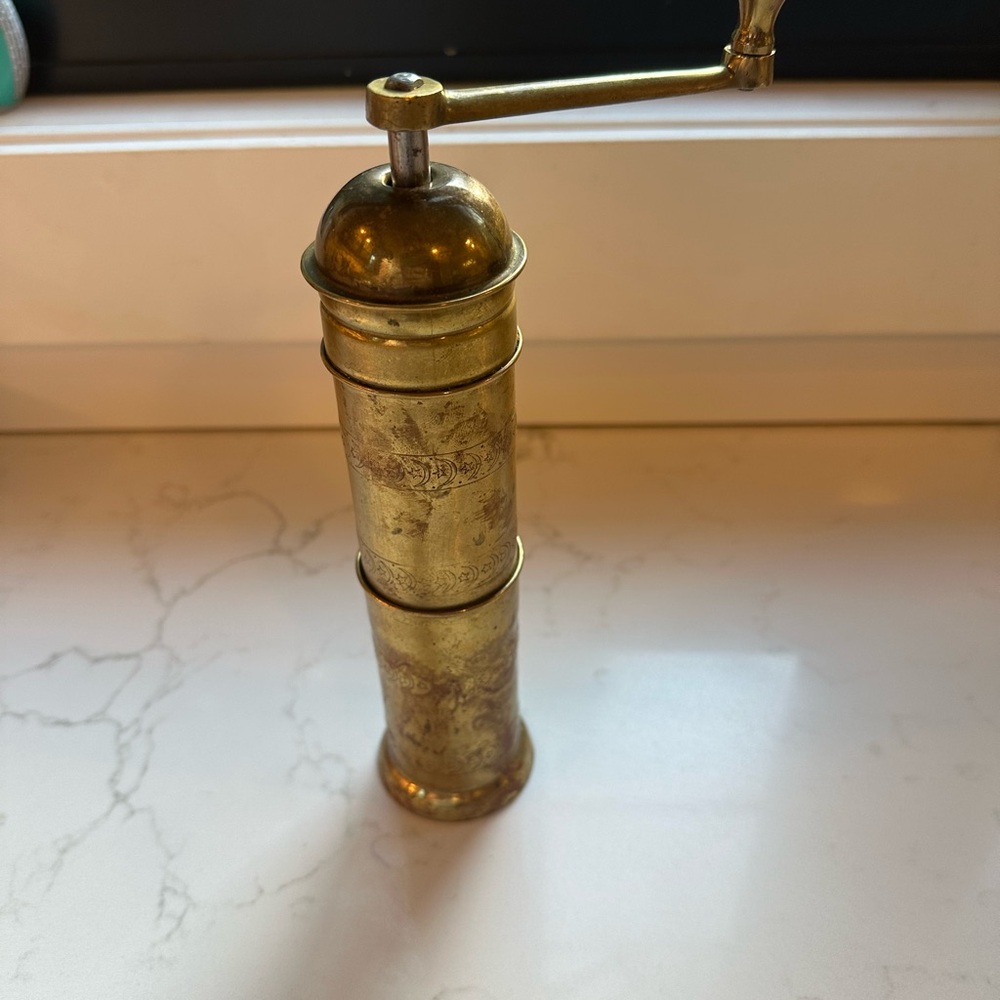Vintage Brass Coffee Grinder